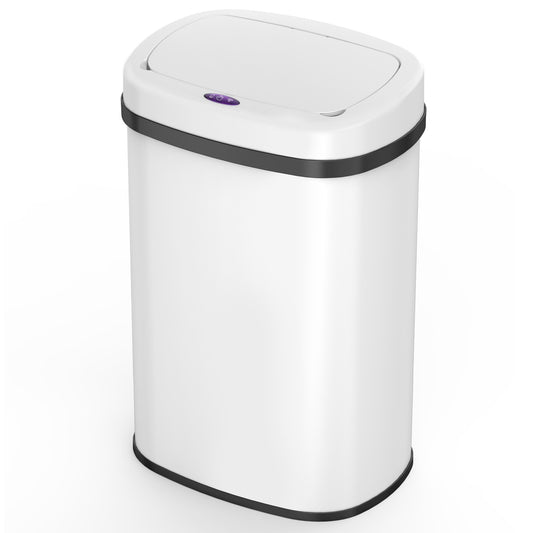 Automatic kitchen bin 58L MAJESTIC SILVER large capacity in brushed STAINLESS STEEL with strapping