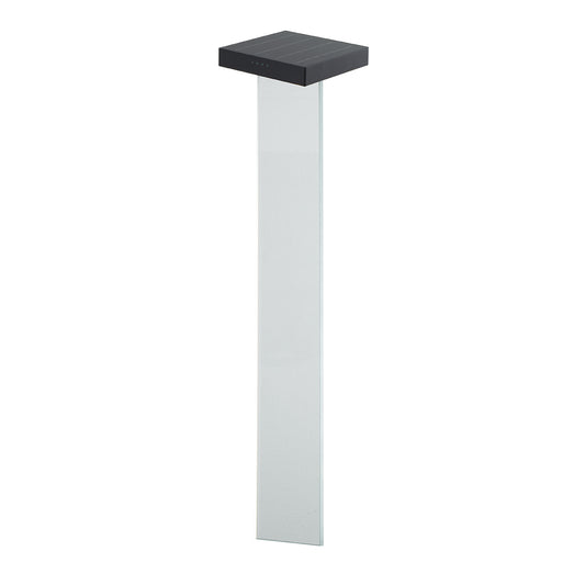 Balise solaire en aluminium pied transparent LED blanc chaud puissant SCOTTY H90 cm