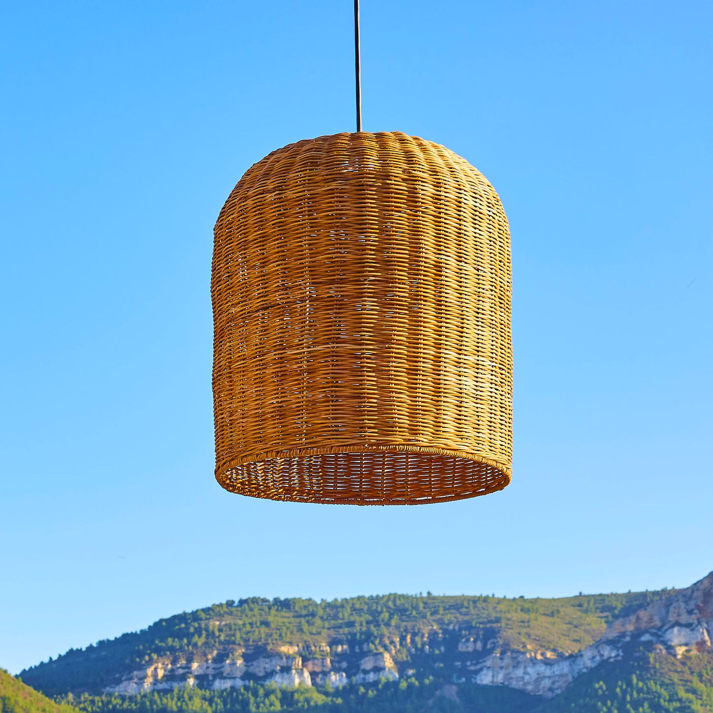 GIACOMO INDOOR lampshade in natural rattan bohemian style for electric mount E27 H45cm