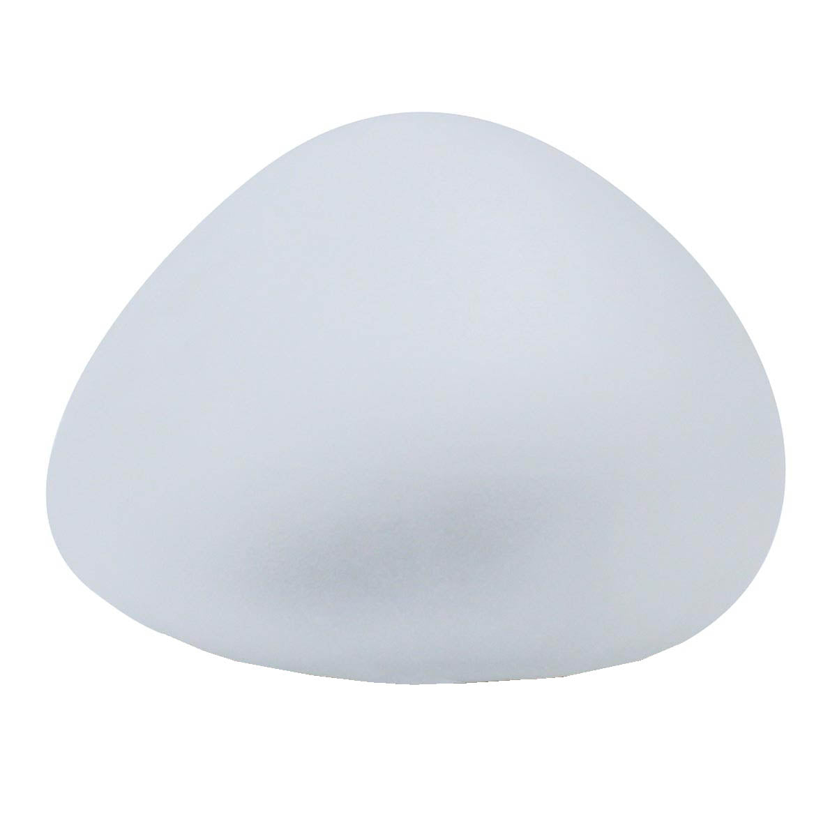Decorative white LED pebble solar lamp SOLENZARA ∅16cm