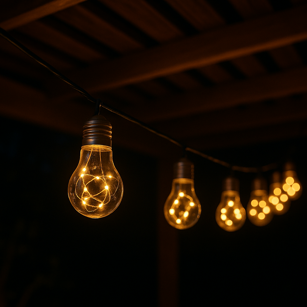 Solar string light with 10 warm white micro LED copper bulbs FANTASY STAR SOLAR 3.75m