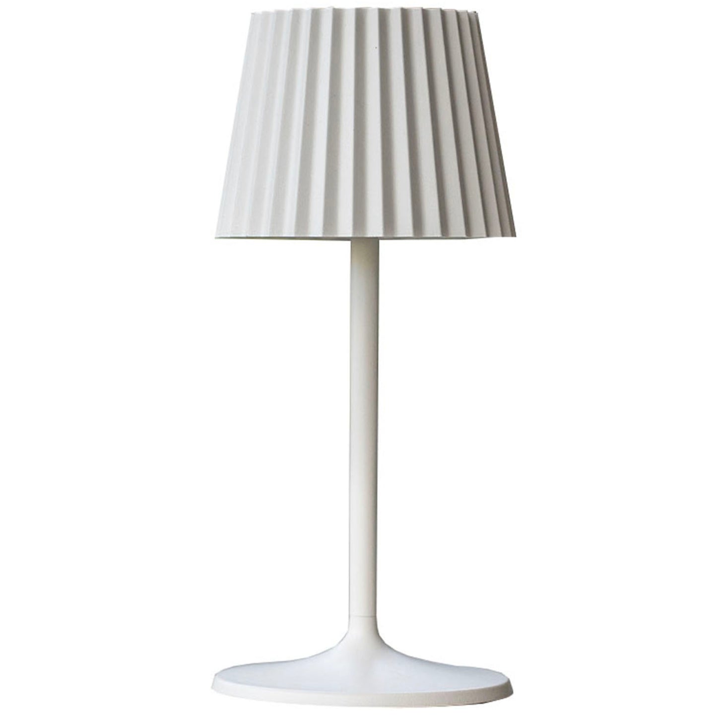 Wireless warm white LED table lamp ABBY WHITE H30cm