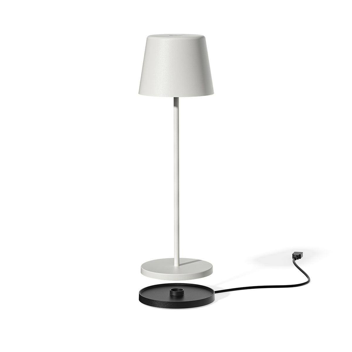 Table lamp touch wireless aluminum white dimmable white LED KELLY WHITE H39cm