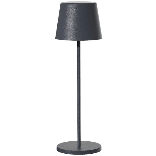 Table lamp touch wireless aluminum gray LED white dimmable KELLY ROCK H39cm