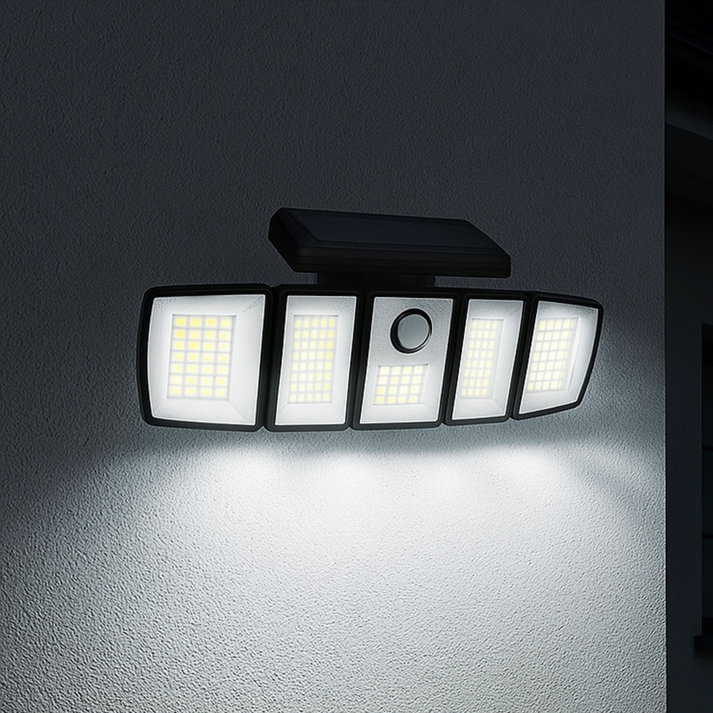 Solar floodlight powerful lighting 1000 lumens cold white LED ANDOVER XL with motion detector