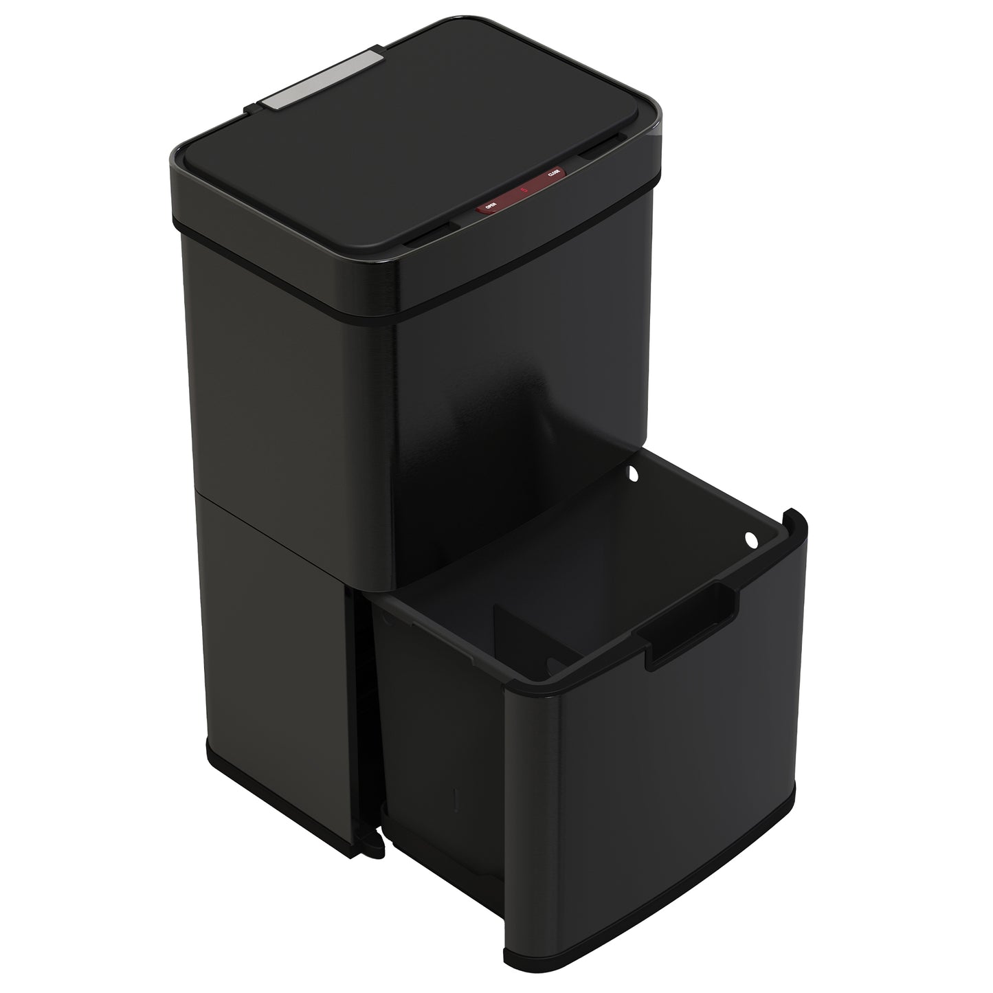 NARVIK 75l Double Compartment Automatic Kitchen Trash Can In Stainless Steel Recycling Large Capacity And Table Trash Can 3l