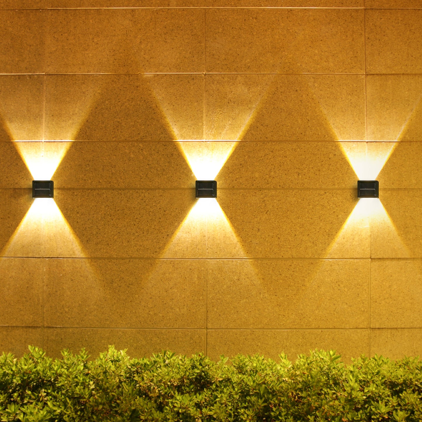 Lot de 4 appliques murales solaires LED blanc chaud/ froid 4x DAXY H6cm