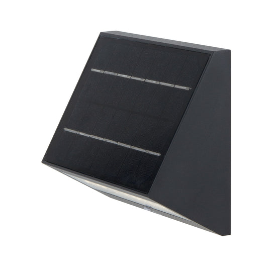 Applique murale solaire ECOSTEP aluminium LED blanc chaud H14cm