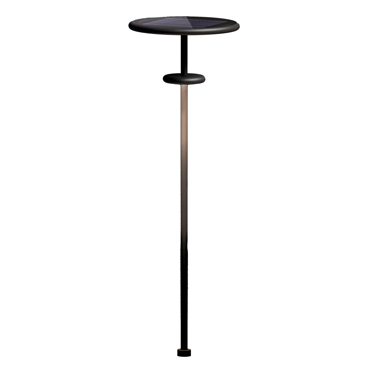 Balise solaire en aluminium noire pied extensible LED blanc chaud puissant PLANET B H 1m/1.2m/1.6m