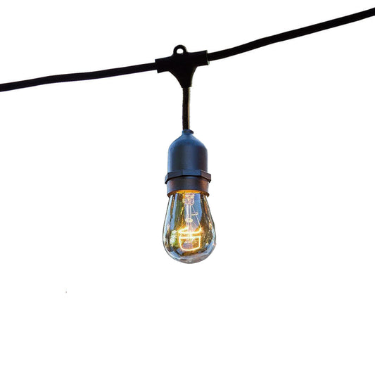 Outdoor light garland 10 vintage filament bulbs E27 warm white LED socket MAFY LIGHT 6m
