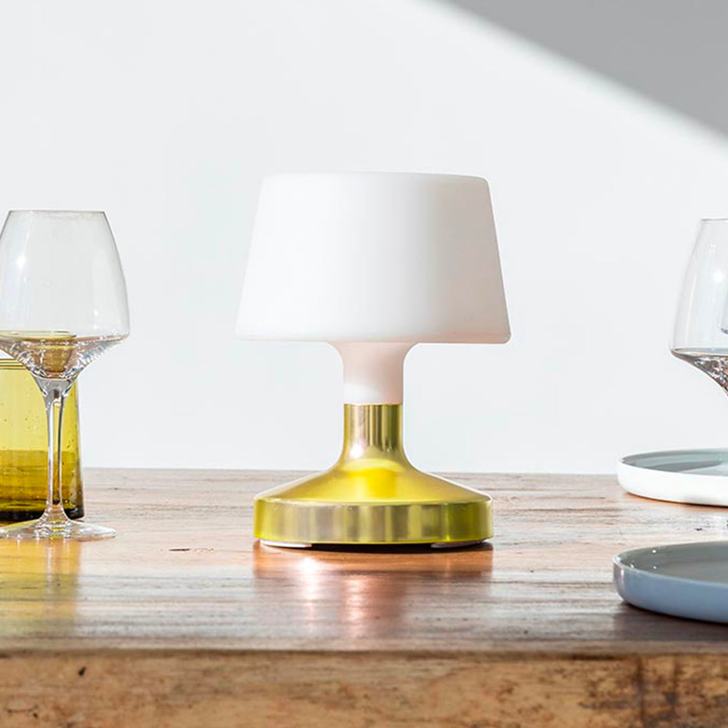 Table lamp touch design wireless gold steel base LED warm white/white dimmable HELEN GOLD H21cm