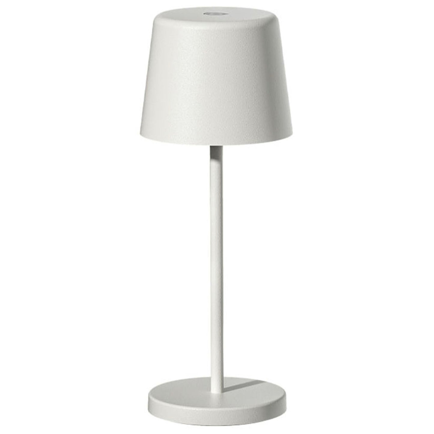 Mini lampe de table touch sans fil en aluminium blanc LED KELLY MINI WHITE blanc dimmable H22cm