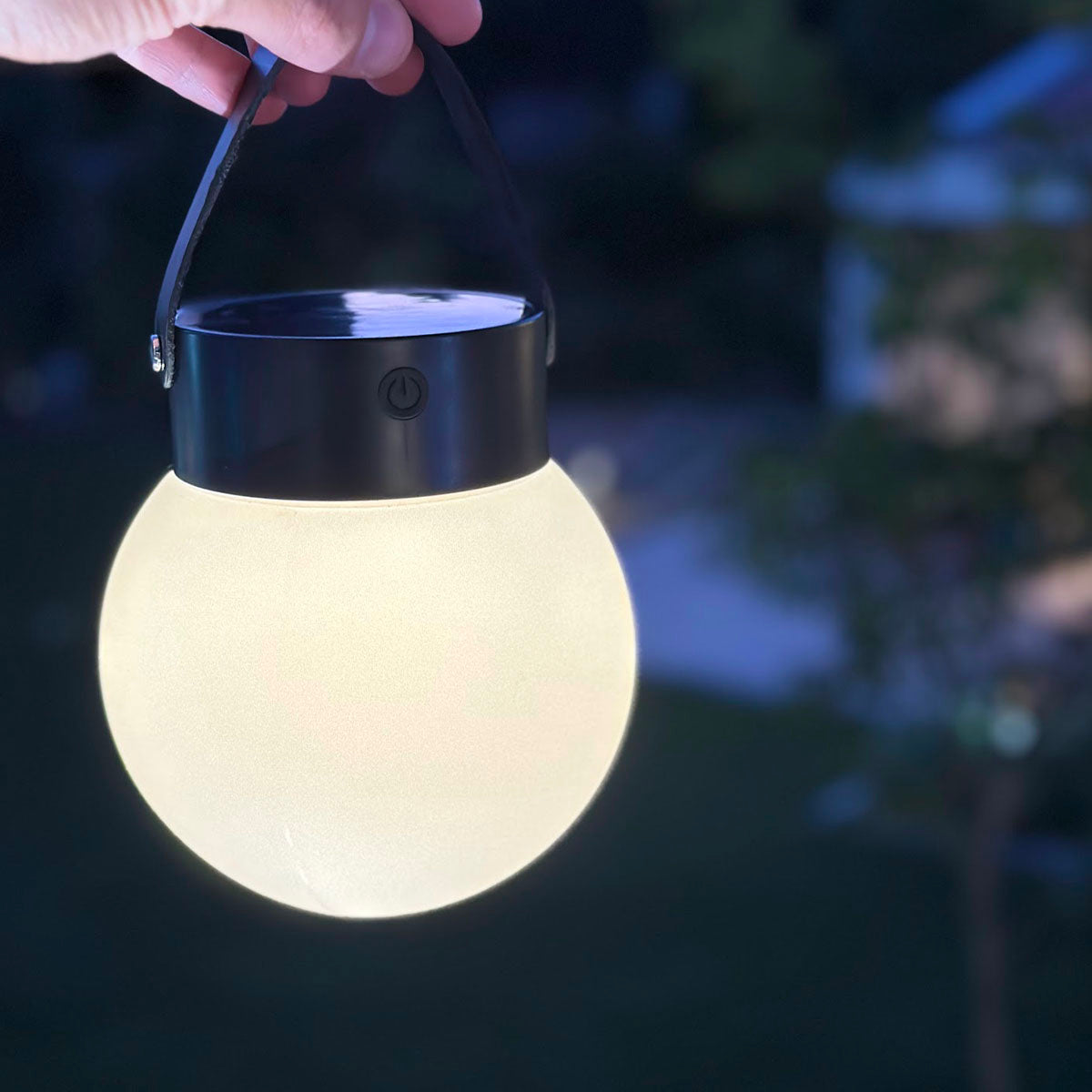 Baladeuse sans fil et solaire LED blanc chaud GLOBY NOMAD H23cm