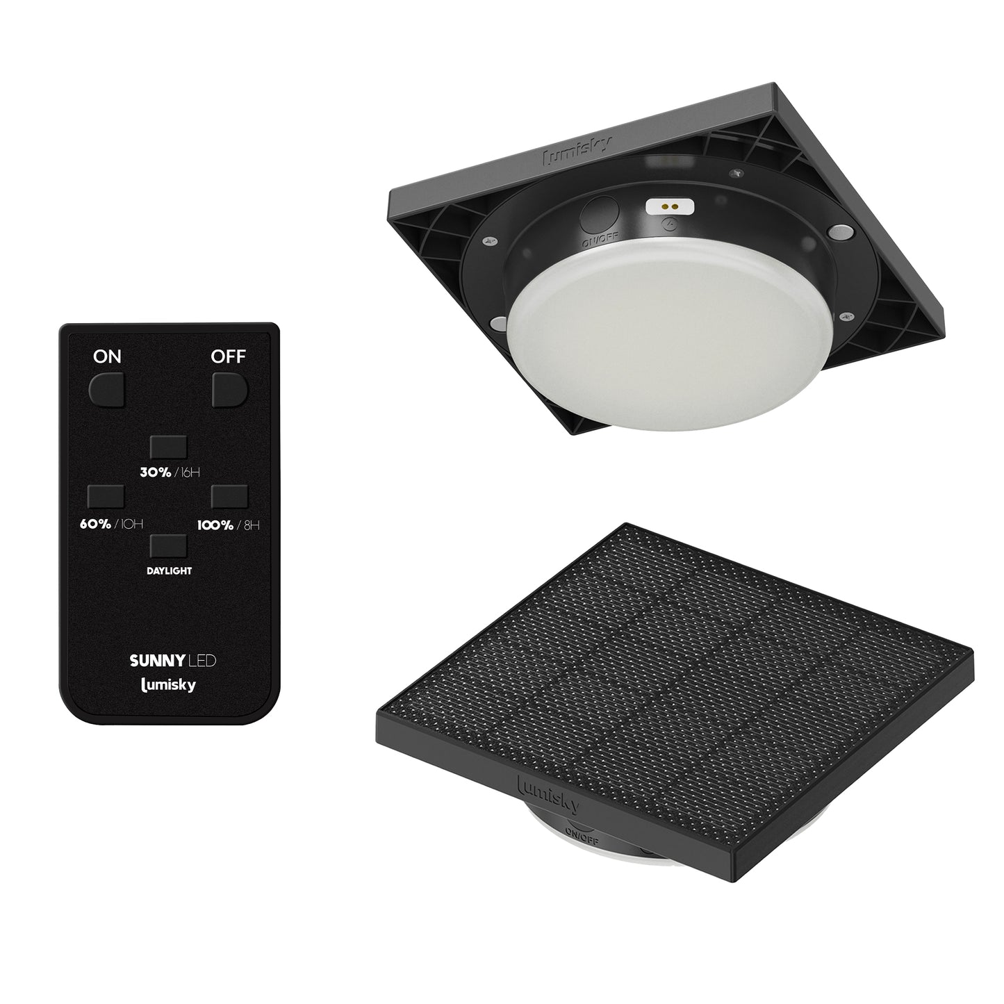 Lanterne solaire décorative avec base LED solaire rechargeable LED blanc chaud FERIAN TALL H50cm