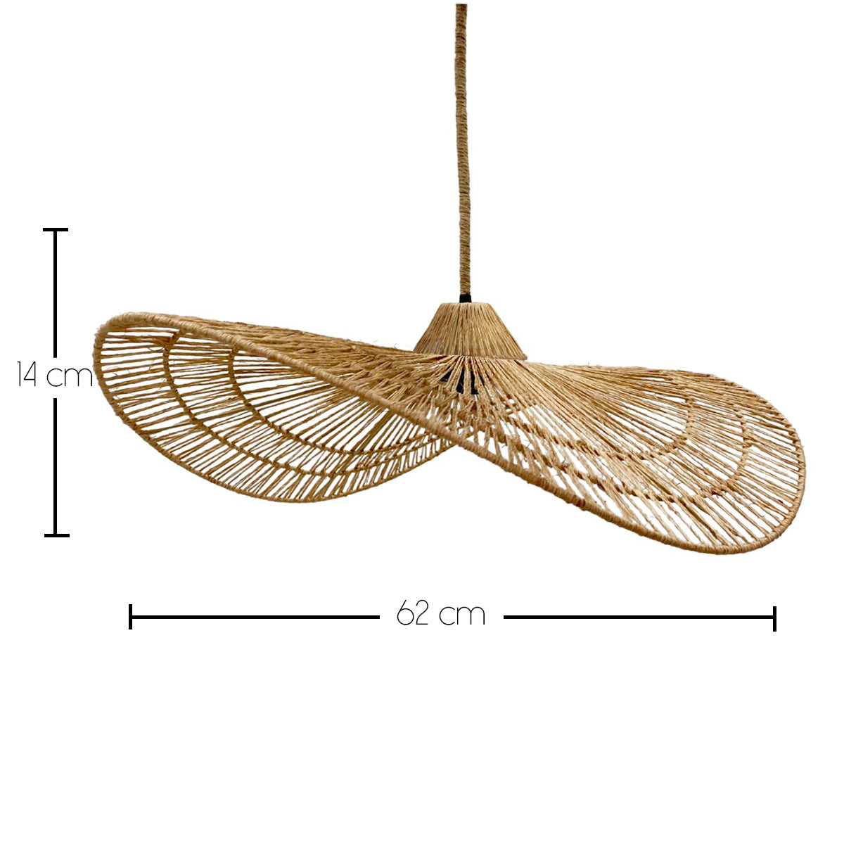 Suspension MARBELLA NOMAD en jute naturel style bohème avec ampoule LED nomade