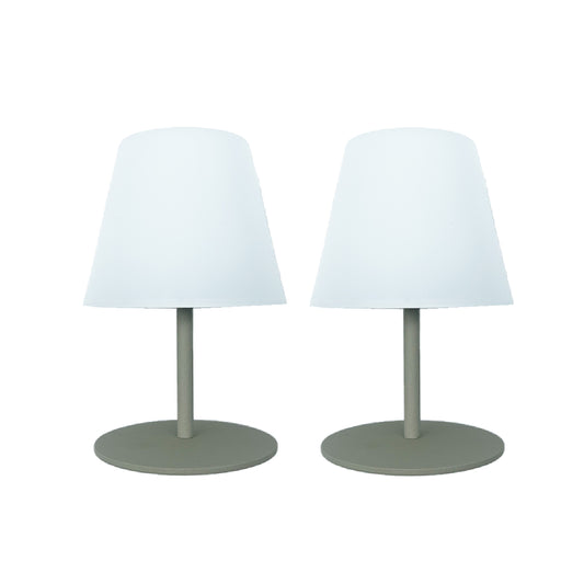 Set de 2 lampes de table LED sans fil TWINS Olive H16cm