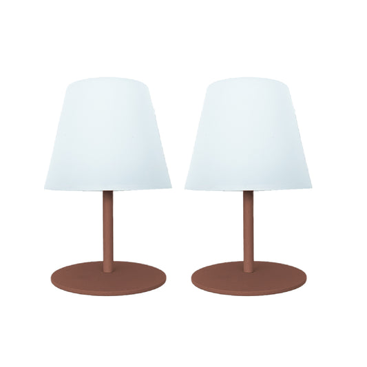 Set de 2 lampes de table LED sans fil TWINS Terracota H16cm