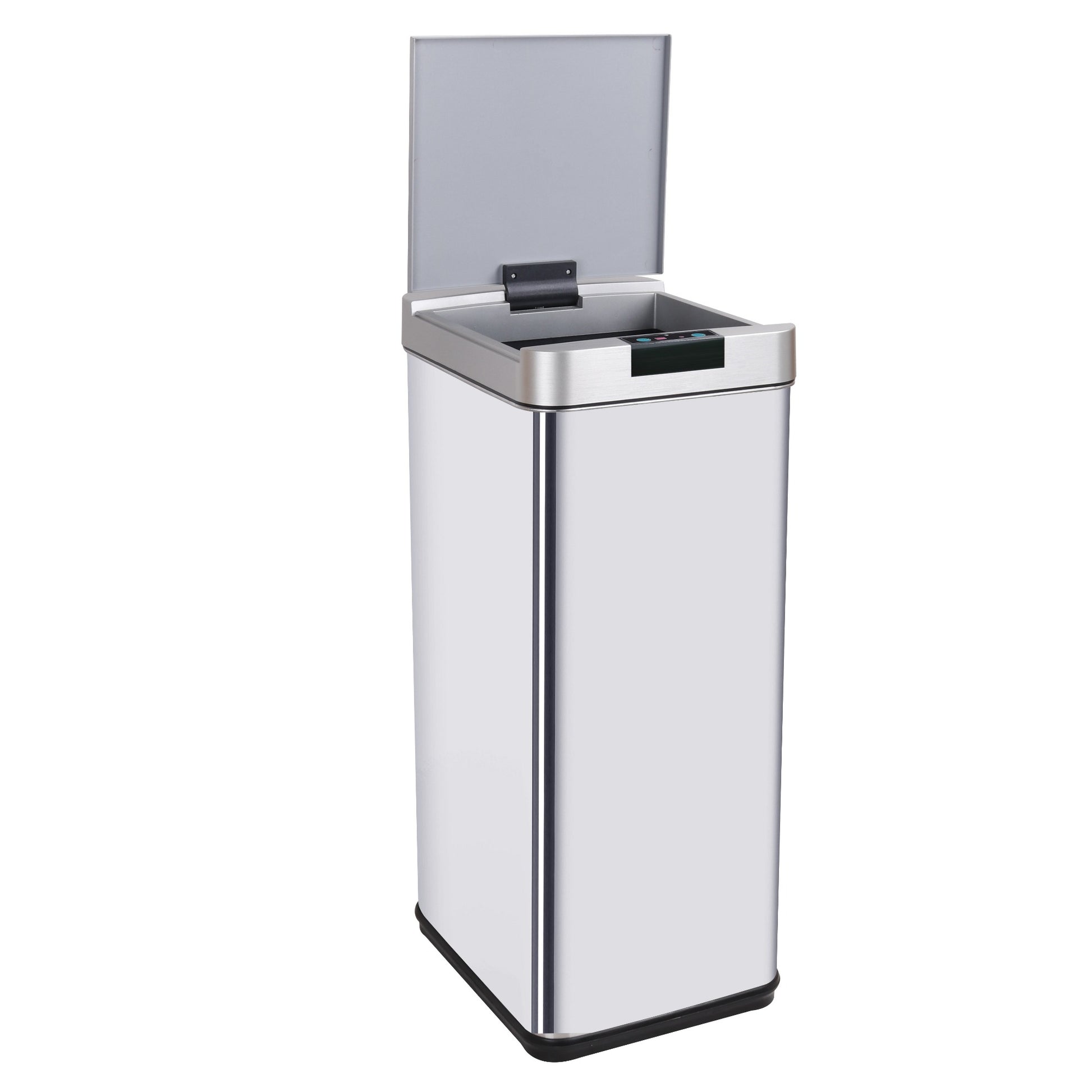 Poubelle de cuisine automatique design 50L PARKSIDE en acier INOX avec cerclage - REDDECO.com