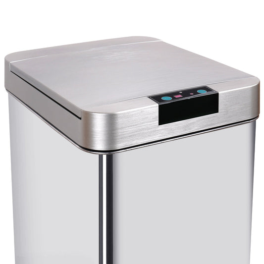 Rectangular automatic trash can lid model PARKSIDE Chrome