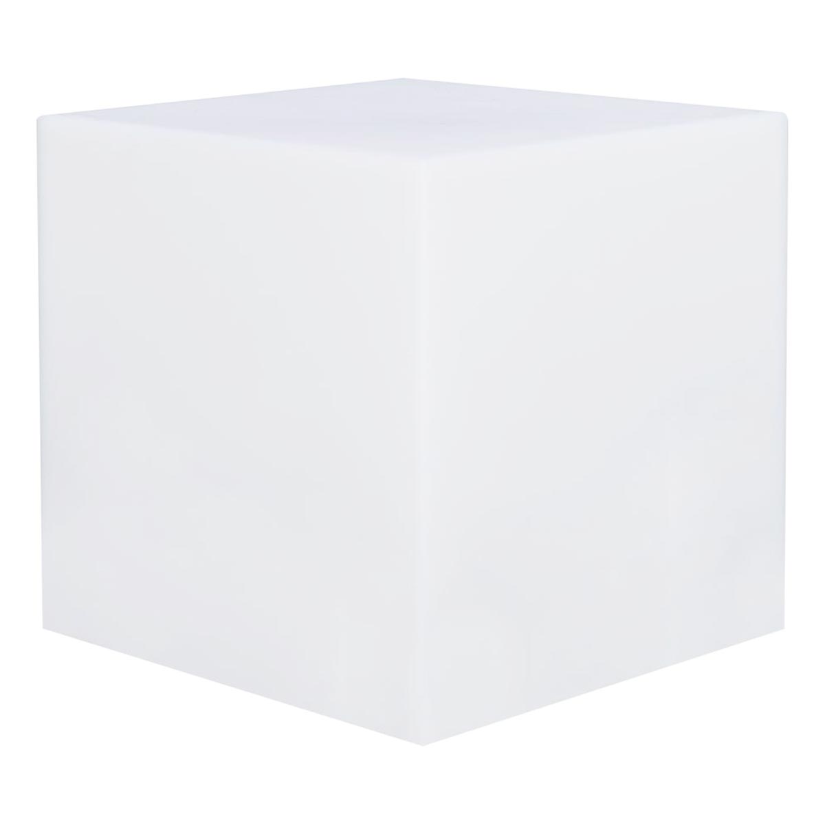 Cube lumineux tabouret sans fil LED multicolore dimmable CARRY 40cm avec télécommande et socle à induction - REDDECO.com