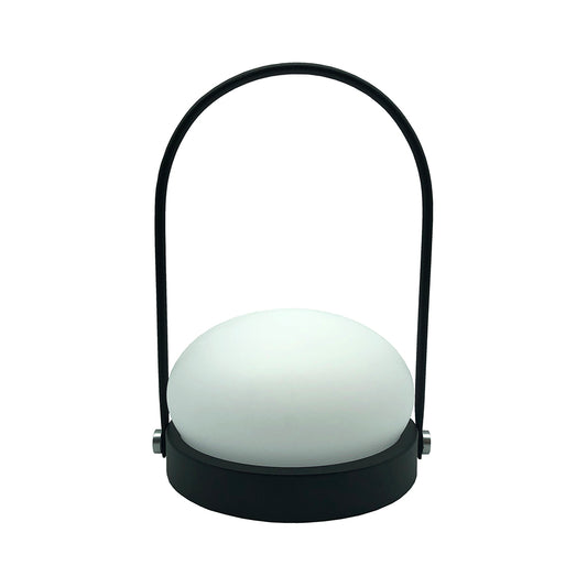 Wireless table lamp metal handle warm white LED DAY H22cm