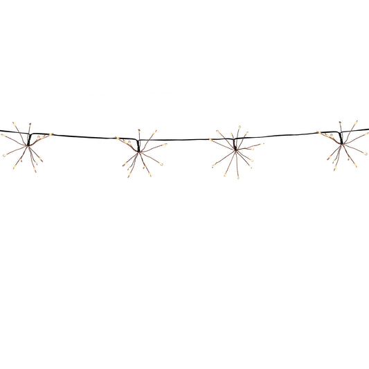 FIREWORKS STRING LIGHT 4.2m Warm White Festive Micro LED Solar Sparkling Fairy Lights