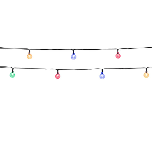 Solar light garland 20 multicolored LED twinkling globes FESTY COLOR 5.80m