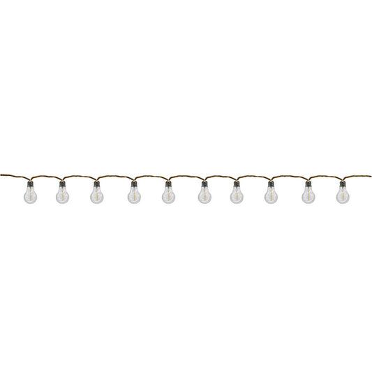 Guirlande lumineuse extérieur en corde 10 ampoules filament transparentes LED blanc chaud FANTASY CORD 7.70m - REDDECO.com