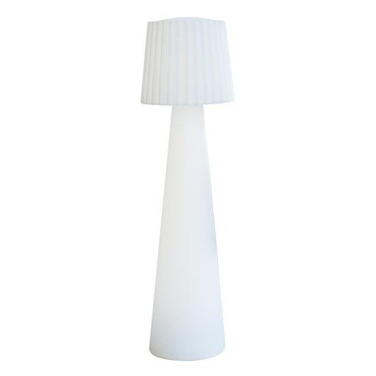 Lampadaire design sans fil LED abat-jour ondulé multicolore dimmable LADY H110cm avec télécommande - REDDECO.com