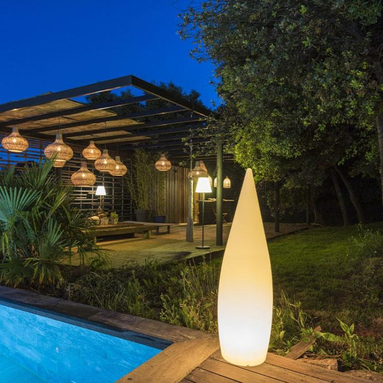 Lampadaire sans fil goutte LED multicolore dimmable CLASSY H120cm avec télécommande - REDDECO.com