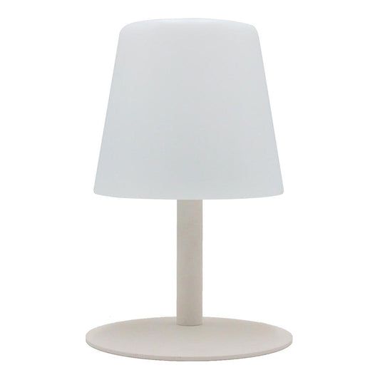 Lampe de table sans fil pied en acier crème LED blanc chaud/blanc dimmable STANDY MINI Cream H25cm - REDDECO.com