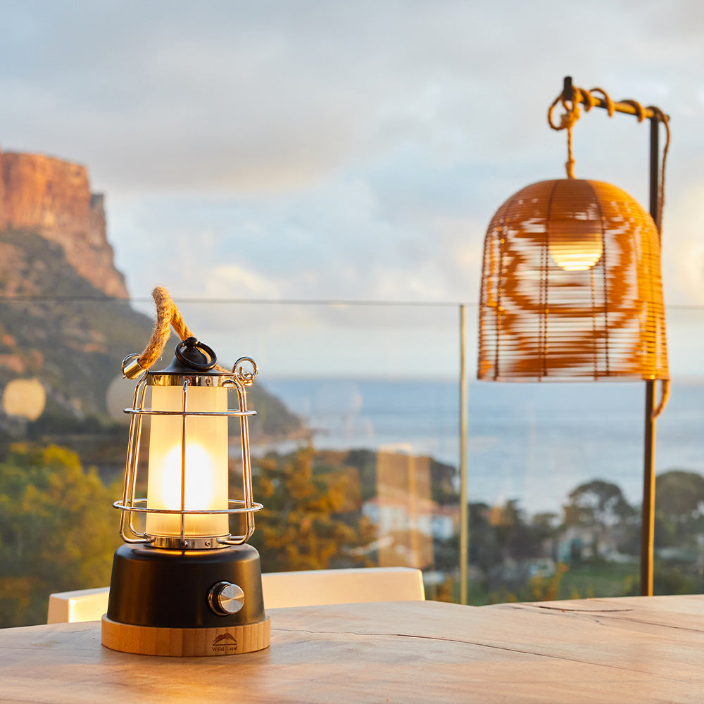 Cordless lantern with rope handle warm white LED / dimmable WILDY H23cm