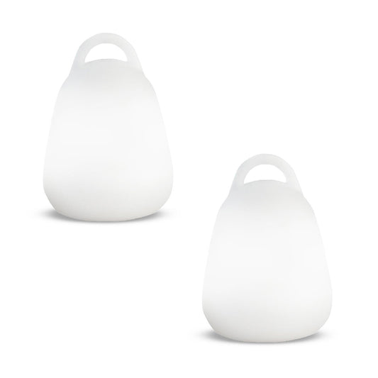 Set of 2 LIBERTY C25 H24cm dimmable white/multicolour floating waterproof and floating LED wireless handlamps with remote control and induction base