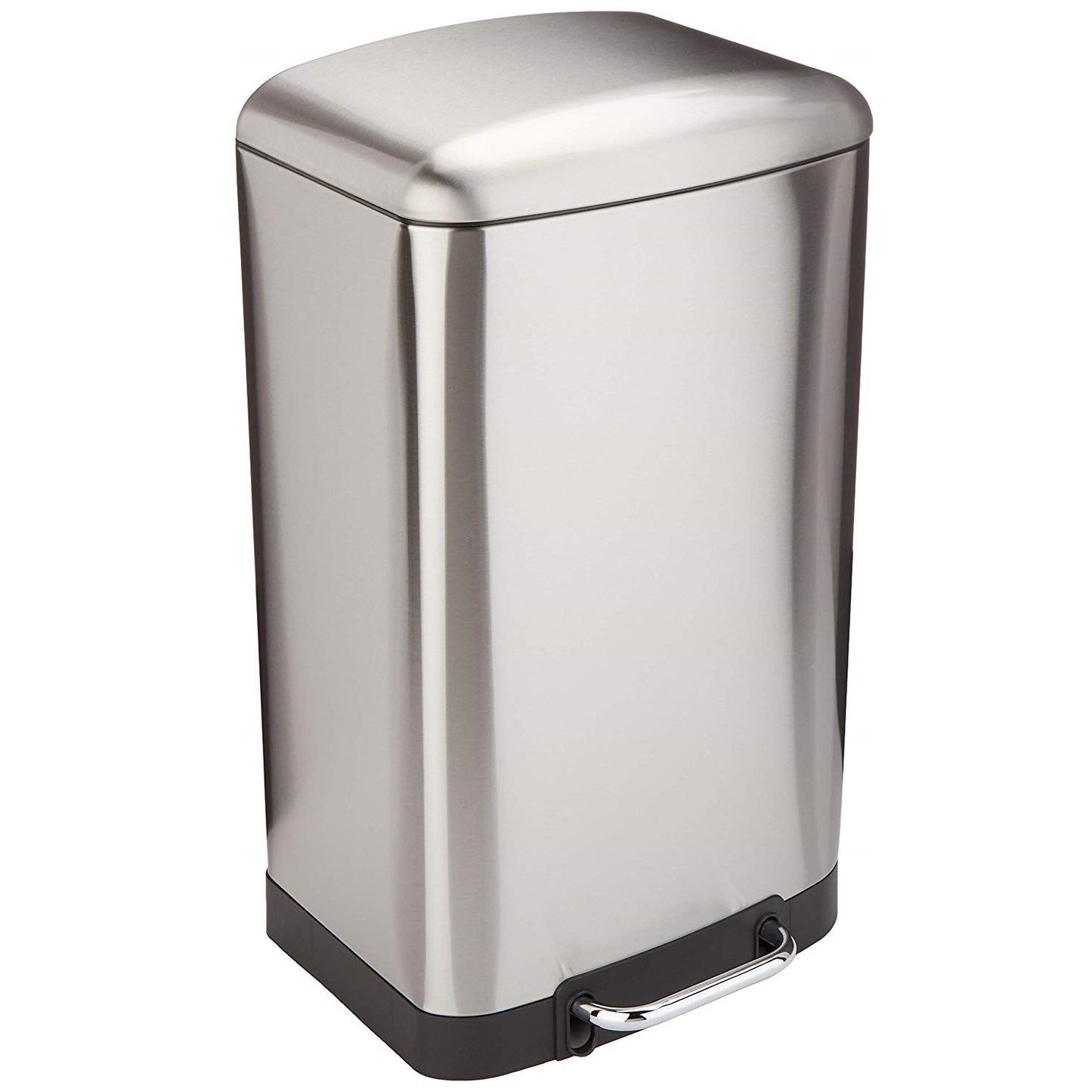 Poubelle de cuisine à pédale 40L Design GREENWICH en acier Inox avec seau couvercle bombé - REDDECO.com