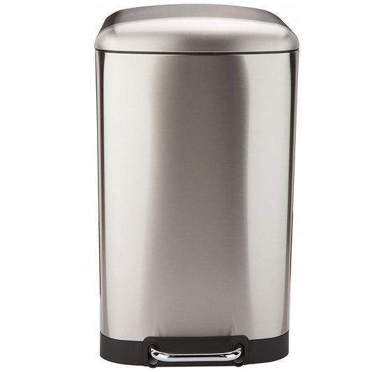 Poubelle de cuisine à pédale 40L Design GREENWICH en acier Inox avec seau couvercle bombé - REDDECO.com