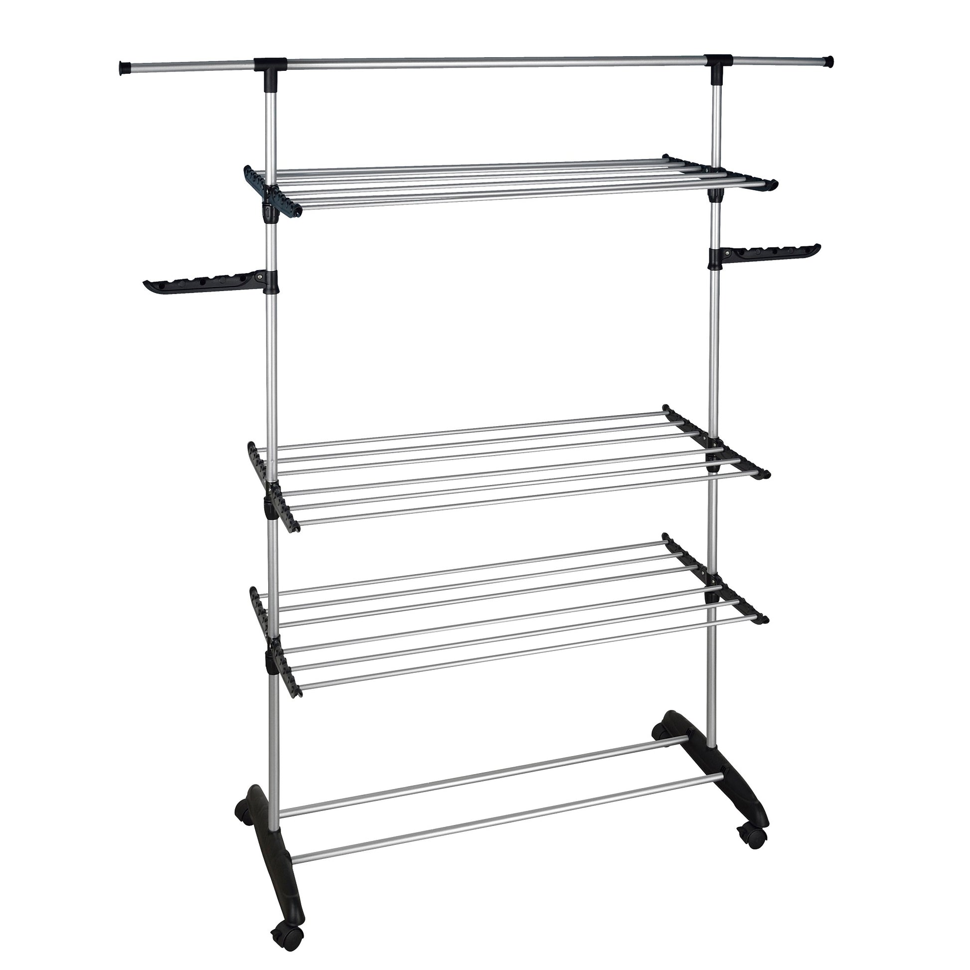Séchoir à linge étendoir multifonction 25M ULTIMA 3 niveaux Noir et inox - REDDECO.com