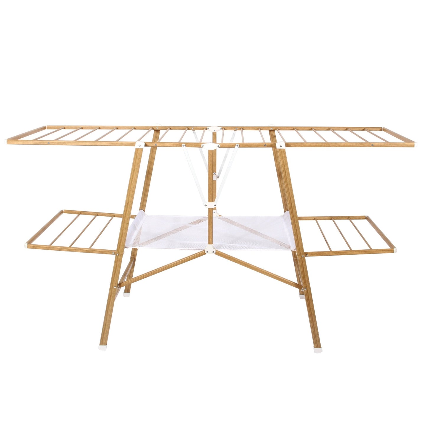 NAIROBI 20M Multifunction Clothes Drying Rack Foldable Clothesline Wood Color