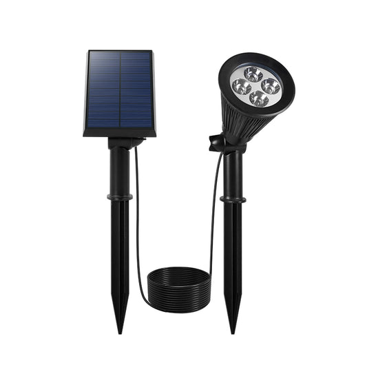 Spot solaire projecteur 2 en 1 à piquer ou à fixer dimmable LED blanc SPIKY AWAY W34 H38cm