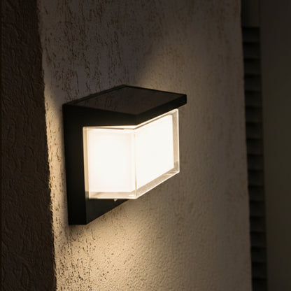 Applique murale solaire avec détecteur de mouvement ZEANY LED blanc chaud H15cm