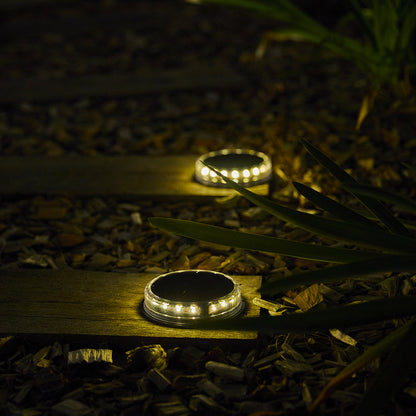 Set of 2 solar garden beacons to pose warm white LED beaconing 2x PAVY Diameter D12cm