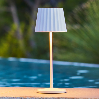 Wireless warm white LED table lamp ABBY WHITE H30cm