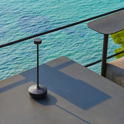 Wireless warm white LED table lamp ABBY BLACK H30cm