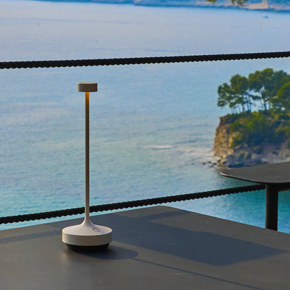 Wireless warm white LED table lamp ABBY BLACK H30cm