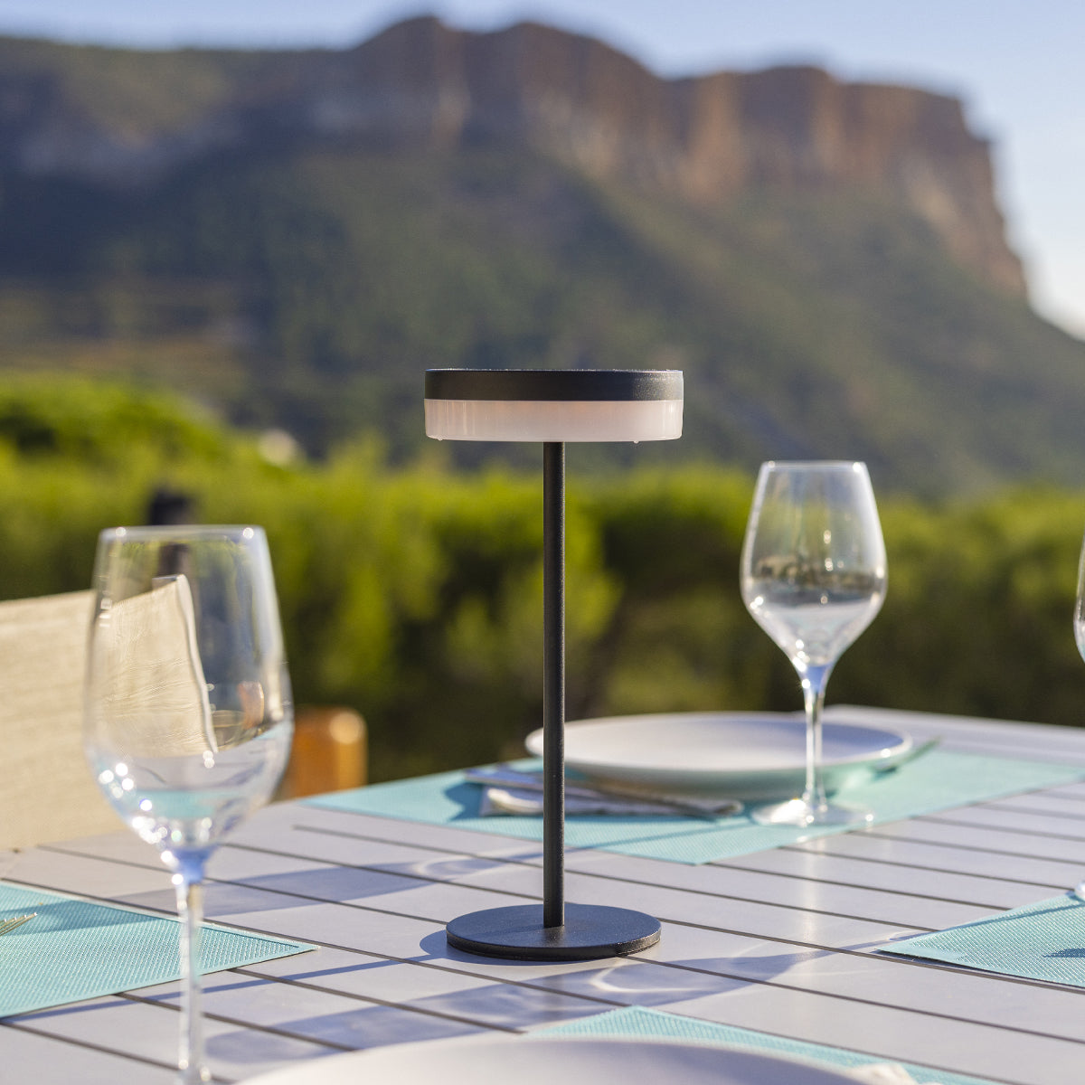 Lampe de table solaire LED blanc dimmable VIVIA MINI SOLAR H27cm