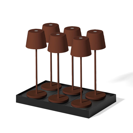 Table lamp touch wireless aluminum gray LED white dimmable KELLY ROCK H39cm