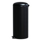 Basic chic cylindrical kitchen pedal bin 30L URBAN Matt black in stainless steel with bucket