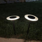 Set of 2 UFO warm white LED solar spike markers H35cm