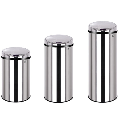 Poubelle de cuisine automatique 30L ARTIC en acier Inox H56cm avec cerclage