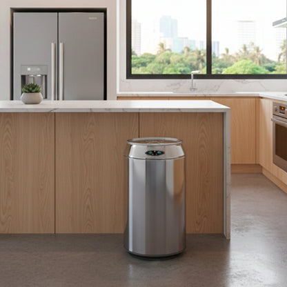 Automatic kitchen bin 30L CAN in stainless steel can shape with bucket