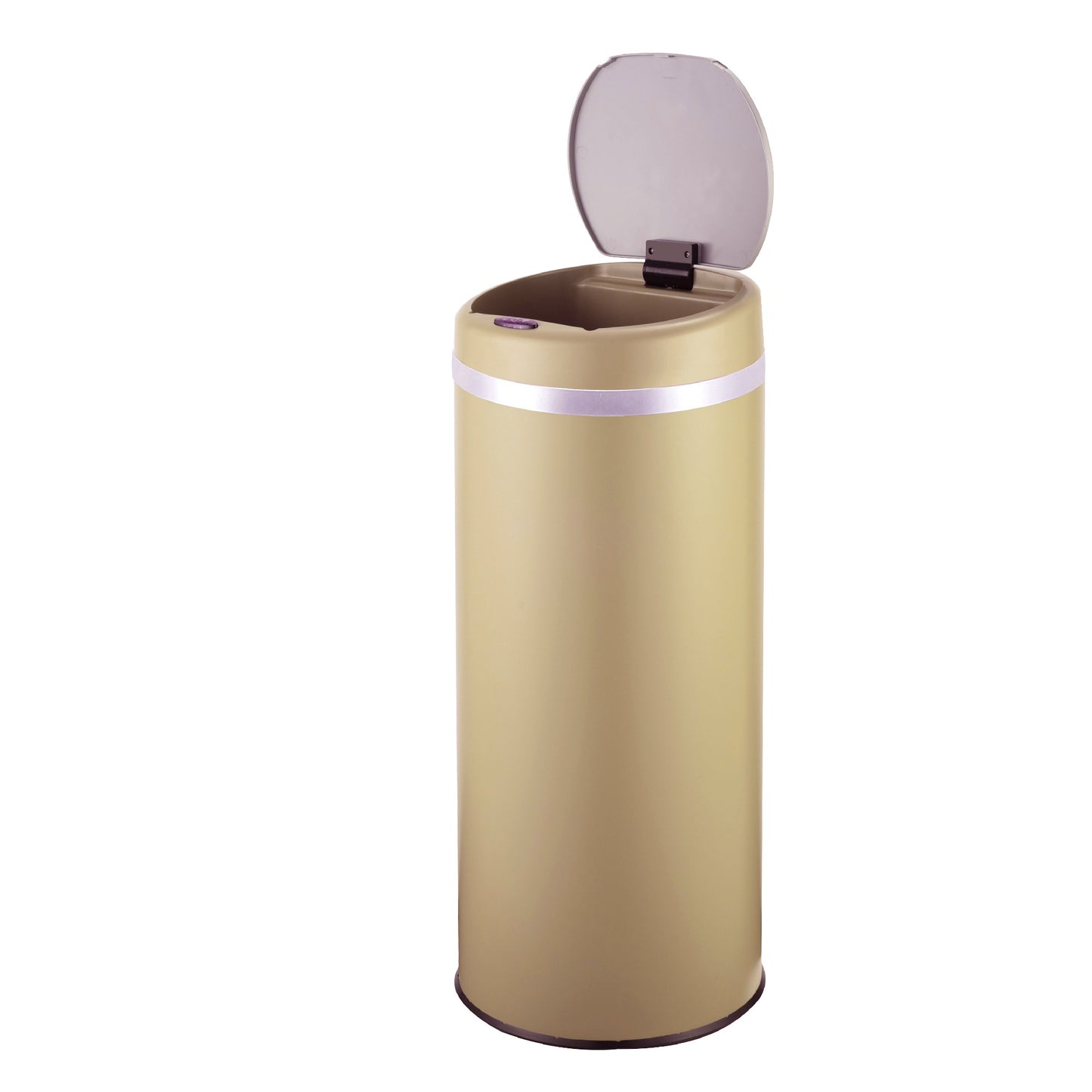 Automatic kitchen bin 42L SOHO Taupe matte in stainless steel with strapping
